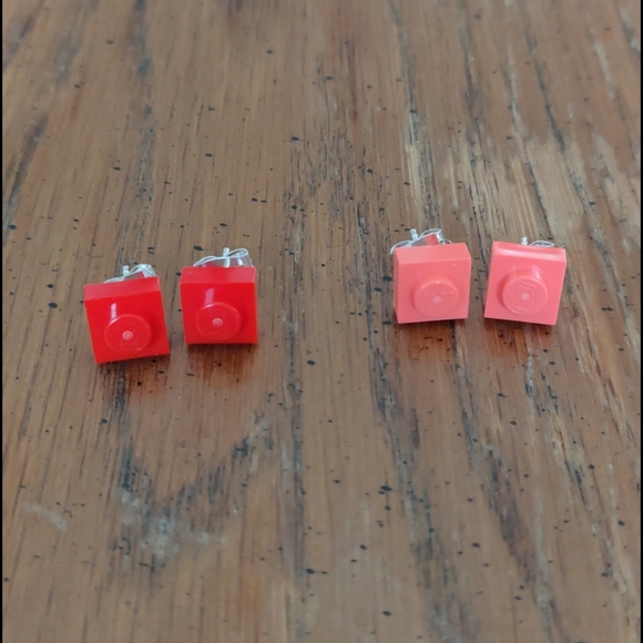 🎉3X HP🎉 Lego stud earrings - Picture 5 of 7